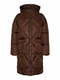 Ολοκαίνουργιο 😍 Vero Moda Curve Γυναίκες Χειμωνιάτικα Μπουφάν Μπουφάν πουπουλένιο Blake 10279553 Καφέ Regular Fit 🤩