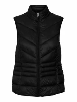 Καλύτερη πώληση 👍 Vero Moda Curve Γυναίκες Γιλέκα Γιλέκο Soraya 10276481 Μαύρο Regular Fit 😍