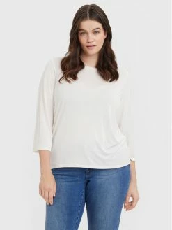 Προϋπολογισμός ✔️ Vero Moda Curve Γυναίκες Μπλουζάκια Μπλουζάκι Vebia 10279540 Λευκό Regular Fit 🎉