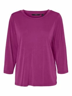 Η καλύτερη συμφωνία 🎉 Vero Moda Curve Γυναίκες Μπλουζάκια Μπλουζάκι Vebia 10279540 Μωβ Regular Fit 😉