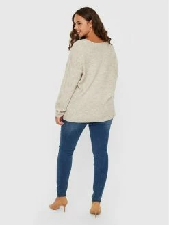 Τοπ 10 💯 Vero Moda Curve Γυναίκες Πουλόβερ Crewlefile 10238344 Μπεζ Regular Fit 🔔 -Εκπτώσεις μαγιό Calvin Klein unnamed file 1063