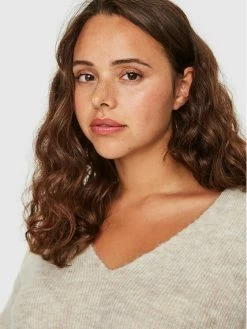 Τοπ 10 💯 Vero Moda Curve Γυναίκες Πουλόβερ Crewlefile 10238344 Μπεζ Regular Fit 🔔 -Εκπτώσεις μαγιό Calvin Klein unnamed file 1064