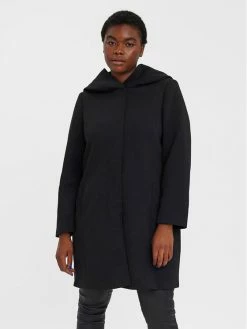 Εκπτωση 😉 Vero Moda Curve Γυναίκες Μεταβατικά Παλτά Παλτό μεταβατικό Verodona 10276376 Μαύρο Regular Fit ✨