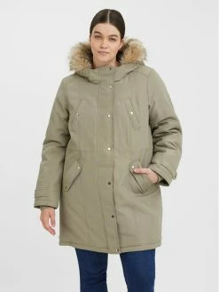 Κουπόνι ⌛ Vero Moda Curve Γυναίκες Χειμωνιάτικα Μπουφάν Parka Trok 10267442 Πράσινο Regular Fit 😀