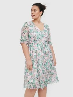 Καλύτερη πώληση 🔔 Vero Moda Curve Γυναίκες Καθημερινά Φορέματα Φόρεμα καθημερινό Laila 10263765 Λευκό Regular Fit 🧨