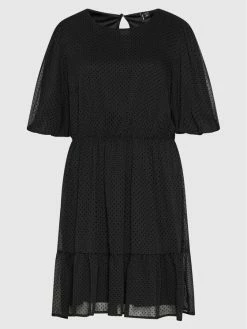 Αγορά 🤩 Vero Moda Curve Γυναίκες Καθημερινά Φορέματα Φόρεμα καθημερινό Barletta 10262299 Μαύρο Regular Fit ✔️