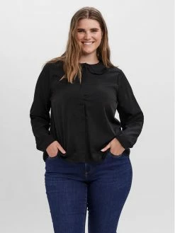 Αγορά 😉 Vero Moda Curve Γυναίκες Casual Πουκάμισα Πουκάμισο Manny 10259341 Μαύρο Regular Fit 😉