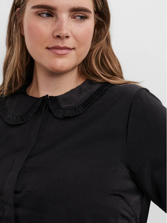 Αγορά 😉 Vero Moda Curve Γυναίκες Casual Πουκάμισα Πουκάμισο Manny 10259341 Μαύρο Regular Fit 😉 4 Αγορά 😉 Vero Moda Curve Γυναίκες Casual Πουκάμισα Πουκάμισο Manny 10259341 Μαύρο Regular Fit 😉 - Image 4