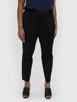 Νέος 💯 Vero Moda Curve Γυναίκες Υφασμάτινα Παντελόνια Παντελόνι υφασμάτινο Gloria 10256237 Μαύρο Regular Fit 😉