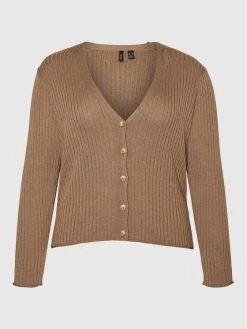 Αγορά 🧨 Vero Moda Curve Γυναίκες Ζακέτες Ζακέτα Bree 10256070 Καφέ Regular Fit 😉