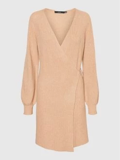 Πολύ καλή προσφορά ✔️ Vero Moda Curve Γυναίκες Πλεκτά Φορέματα Φόρεμα υφασμάτινο Briahermosa 10252753 Μπεζ Regular Fit ❤️