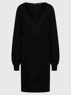 Φτηνός 👍 Vero Moda Curve Γυναίκες Πλεκτά Φορέματα Φόρεμα υφασμάτινο Briahermosa 10252753 Μαύρο Regular Fit 👏