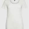 Εκπτωση 🌟 Vero Moda Curve Γυναίκες T-shirts T-Shirt Paxi 10251961 Λευκό Slim Fit 🤩