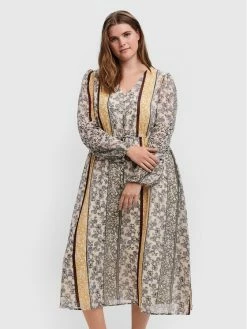 Το φθηνότερο 🎉 Vero Moda Curve Γυναίκες Καθημερινά Φορέματα Φόρεμα καθημερινό Nora 10251640 Μπεζ Loose Fit 😉