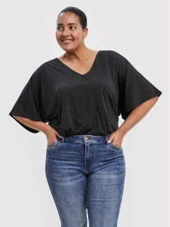 Το φθηνότερο 🔥 Vero Moda Curve Γυναίκες Κορμάκια κορμάκι Tia 10251443 Μαύρο Loose Fit ⌛