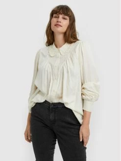 Κουπόνι 🧨 Vero Moda Curve Γυναίκες Casual Πουκάμισα Πουκάμισο Nanna 10251637 Μπεζ Loose Fit 😀