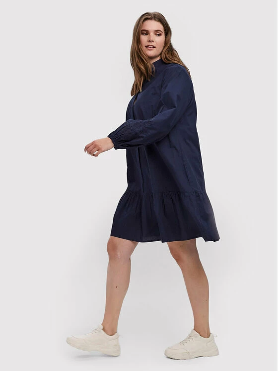 Best Pirce 🥰 Vero Moda Curve Γυναίκες Φορέματα σε Στυλ Πουκάμισο & Σεμιζιέ Φόρεμα πουκάμισο Abby 10252780 Σκούρο μπλε Regular Fit 🎉 2 Best Pirce 🥰 Vero Moda Curve Γυναίκες Φορέματα σε Στυλ Πουκάμισο & Σεμιζιέ Φόρεμα πουκάμισο Abby 10252780 Σκούρο μπλε Regular Fit 🎉 - Image 2