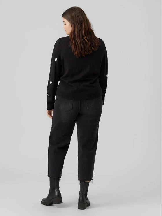 Ολοκαίνουργιο ✨ Vero Moda Curve Γυναίκες Πουλόβερ Tinsel 10279541 Μαύρο Regular Fit 🎉 3 Ολοκαίνουργιο ✨ Vero Moda Curve Γυναίκες Πουλόβερ Tinsel 10279541 Μαύρο Regular Fit 🎉 - Image 3