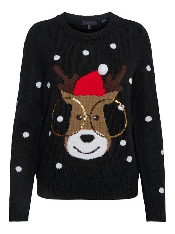 Ολοκαίνουργιο ✨ Vero Moda Curve Γυναίκες Πουλόβερ Tinsel 10279541 Μαύρο Regular Fit 🎉 5 Ολοκαίνουργιο ✨ Vero Moda Curve Γυναίκες Πουλόβερ Tinsel 10279541 Μαύρο Regular Fit 🎉 - Image 5