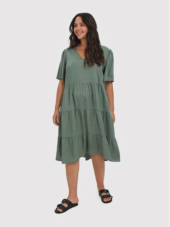 Εκπτωση ⌛ Vero Moda Curve Γυναίκες Καθημερινά Φορέματα Φόρεμα καθημερινό Lailah 10266752 Πράσινο Regular Fit 🥰 2 Εκπτωση ⌛ Vero Moda Curve Γυναίκες Καθημερινά Φορέματα Φόρεμα καθημερινό Lailah 10266752 Πράσινο Regular Fit 🥰 - Image 2