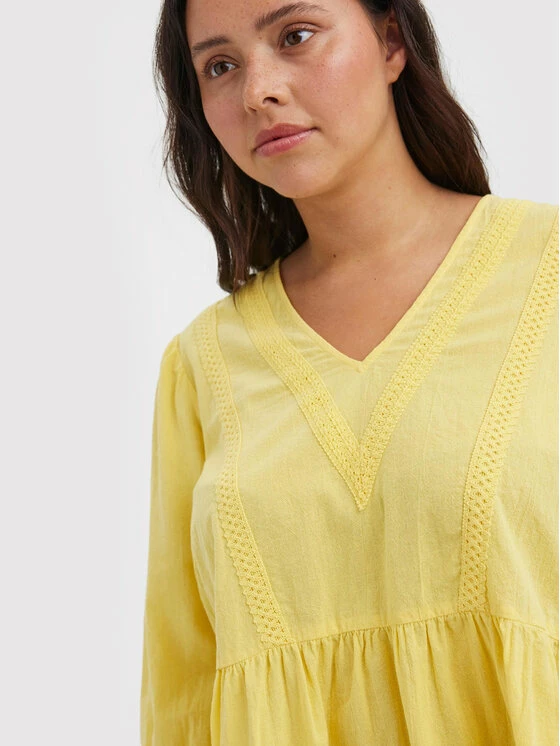 Η καλύτερη συμφωνία 🌟 Vero Moda Curve Γυναίκες Μπλουζάκια Μπλουζάκι Mavis 10267028 Κίτρινο Regular Fit 🧨 4 Η καλύτερη συμφωνία 🌟 Vero Moda Curve Γυναίκες Μπλουζάκια Μπλουζάκι Mavis 10267028 Κίτρινο Regular Fit 🧨 - Image 4