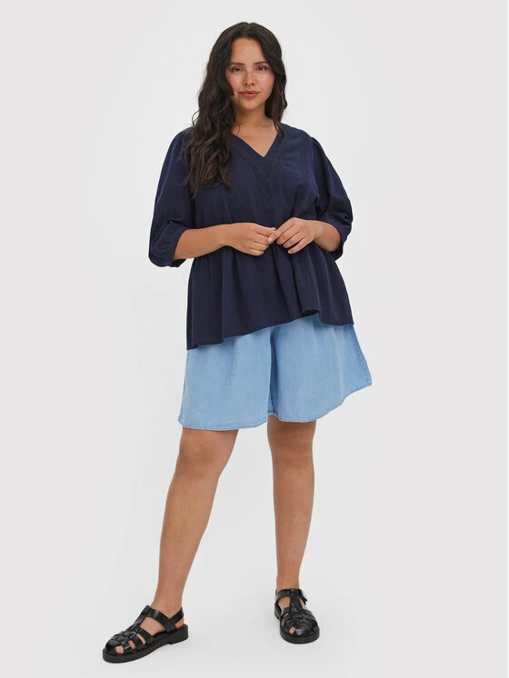 Αγορά ❤️ Vero Moda Curve Γυναίκες Μπλουζάκια Μπλουζάκι Mavis 10267028 Σκούρο μπλε Regular Fit ✨ 2 Αγορά ❤️ Vero Moda Curve Γυναίκες Μπλουζάκια Μπλουζάκι Mavis 10267028 Σκούρο μπλε Regular Fit ✨ - Image 2