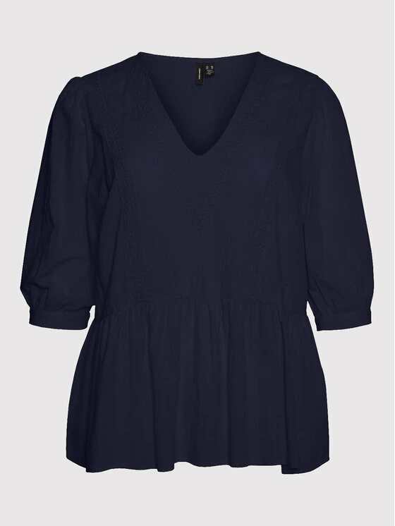 Αγορά ❤️ Vero Moda Curve Γυναίκες Μπλουζάκια Μπλουζάκι Mavis 10267028 Σκούρο μπλε Regular Fit ✨ 5 Αγορά ❤️ Vero Moda Curve Γυναίκες Μπλουζάκια Μπλουζάκι Mavis 10267028 Σκούρο μπλε Regular Fit ✨ - Image 5