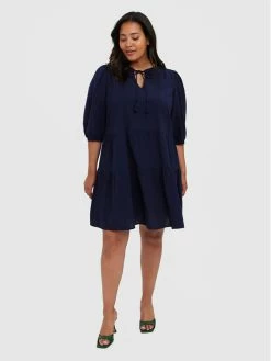 Κουπόνι ✔️ Vero Moda Curve Γυναίκες Καθημερινά Φορέματα Φόρεμα καθημερινό Pretty 10273797 Σκούρο μπλε Regular Fit ⭐