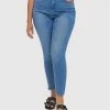 Εξοδος ✔️ Vero Moda Curve Γυναίκες Τζιν Loraemilee 10266777 Μπλε Slim Fit 🤩