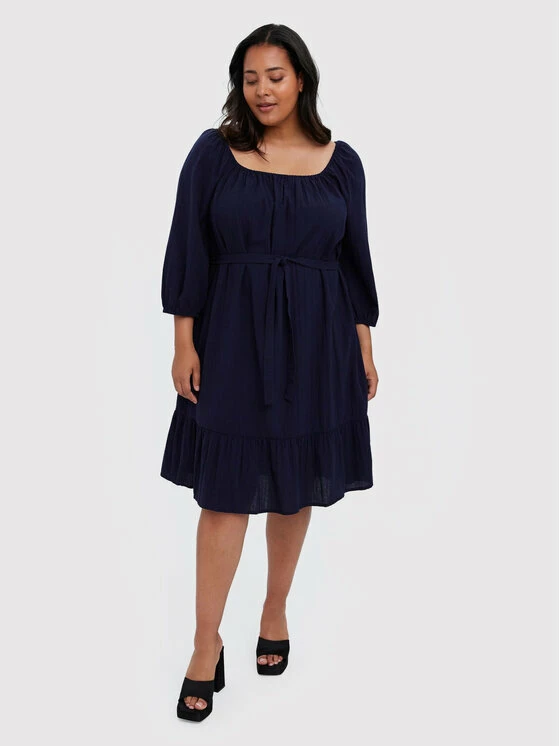 Κουπόνι ❤️ Vero Moda Curve Γυναίκες Καθημερινά Φορέματα Φόρεμα καθημερινό Giana 10266024 Σκούρο μπλε Regular Fit 💯 2 Κουπόνι ❤️ Vero Moda Curve Γυναίκες Καθημερινά Φορέματα Φόρεμα καθημερινό Giana 10266024 Σκούρο μπλε Regular Fit 💯 - Image 2