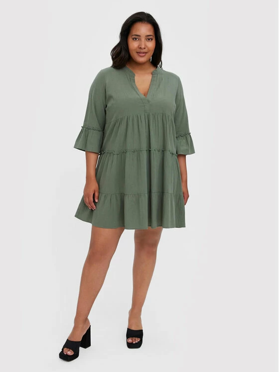 Πολύ καλή προσφορά 🌟 Vero Moda Curve Γυναίκες Καθημερινά Φορέματα Φόρεμα καθημερινό Giana 10266024 Πράσινο Regular Fit 😉 2 Πολύ καλή προσφορά 🌟 Vero Moda Curve Γυναίκες Καθημερινά Φορέματα Φόρεμα καθημερινό Giana 10266024 Πράσινο Regular Fit 😉 - Image 2