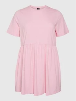 Η καλύτερη συμφωνία 🎁 Vero Moda Curve Γυναίκες Καθημερινά Φορέματα Φόρεμα καθημερινό Dixie 10263981 Ροζ Regular Fit ⌛