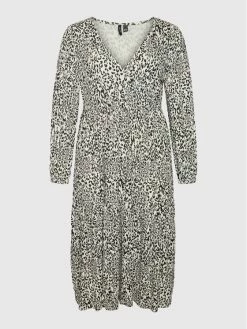 Εκπτωση 🌟 Vero Moda Curve Γυναίκες Καθημερινά Φορέματα Φόρεμα καθημερινό Emilie 10263908 Μπεζ Regular Fit 🔔