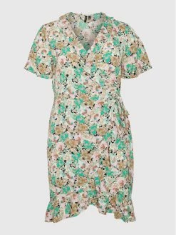 Νέος 🧨 Vero Moda Curve Γυναίκες Καλοκαιρινά Φορέματα Φόρεμα καλοκαιρινό Delilah 10263905 Έγχρωμο Regular Fit 😍