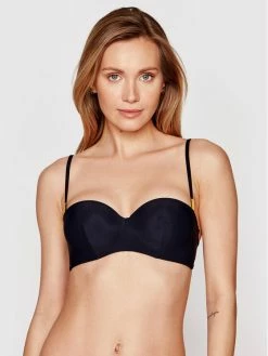 Best Pirce 🌟 Calvin Klein Swimwear Γυναίκες Μπικίνι πάνω μέρος Structured Bandeau KW0KW01389 Μαύρο 👏