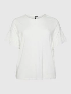 Καλύτερη πώληση 😀 Vero Moda Curve Γυναίκες Μπλουζάκια Μπλουζάκι Ana 10263880 Λευκό Regular Fit 👏