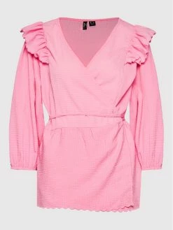 Τοπ 10 🔔 Vero Moda Curve Γυναίκες Μπλουζάκια Μπλουζάκι Elise 10263742 Ροζ Regular Fit 🎁