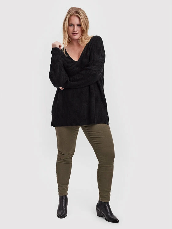 Flash Sale 🌟 Vero Moda Curve Γυναίκες Πουλόβερ Lea 10252754 Μαύρο Regular Fit 🔥 2 Flash Sale 🌟 Vero Moda Curve Γυναίκες Πουλόβερ Lea 10252754 Μαύρο Regular Fit 🔥 - Image 2