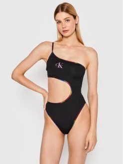 Εκπτωση ✔️ Calvin Klein Swimwear Γυναίκες Ολόσωμα Μαγιό Μαγιό KW0KW01640 Μαύρο ⭐