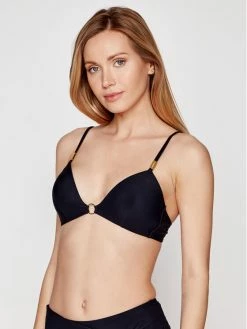 Προϋπολογισμός ❤️ Calvin Klein Swimwear Γυναίκες Μπικίνι πάνω μέρος Fixed Triangle KW0KW01277 Μαύρο 🧨