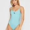 ΧΟΝΔΡΙΚΟ ΕΜΠΟΡΙΟ 🔥 Calvin Klein Swimwear Γυναίκες Ολόσωμα Μαγιό Μαγιό Scoop Back KW0KW01341 Μπλε 👏