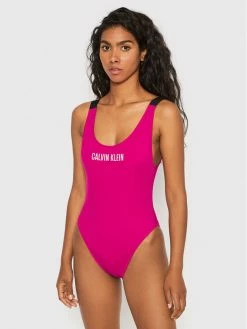 Εκπτωση 🧨 Calvin Klein Swimwear Γυναίκες Ολόσωμα Μαγιό Μαγιό KW0KW01597 Ροζ 🔔