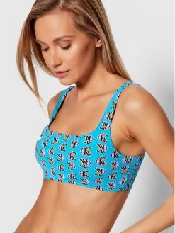 Ολοκαίνουργιο 🌟 Calvin Klein Swimwear Γυναίκες Μπικίνι πάνω μέρος Print KW0KW01420 Μπλε 👏 -Εκπτώσεις μαγιό Calvin Klein unnamed file 417