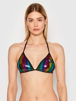 Προώθηση ⭐ Calvin Klein Swimwear Γυναίκες Μπικίνι πάνω μέρος Triangle Rp-Print KW0KW01840 Έγχρωμο 🥰