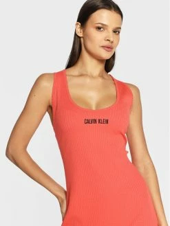 Ολοκαίνουργιο 👏 Calvin Klein Swimwear Γυναίκες Ρούχα Παραλίας Φόρεμα παραλίας KW0KW01915 Κοραλλί Slim Fit 🤩 -Εκπτώσεις μαγιό Calvin Klein unnamed file 478