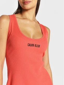 Ολοκαίνουργιο 👏 Calvin Klein Swimwear Γυναίκες Ρούχα Παραλίας Φόρεμα παραλίας KW0KW01915 Κοραλλί Slim Fit 🤩 -Εκπτώσεις μαγιό Calvin Klein unnamed file 479