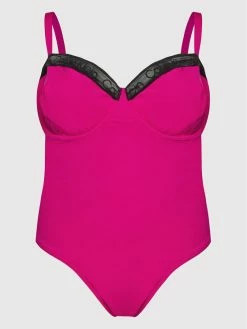 Προώθηση 🛒 Calvin Klein Swimwear Γυναίκες Ολόσωμα Μαγιό Μαγιό KW0KW01661 Ροζ ❤️