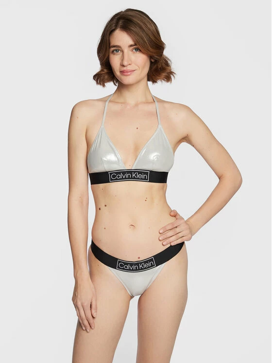 Τοπ 10 ❤️ Calvin Klein Swimwear Γυναίκες Μπικίνι κάτω μέρος KW0KW01950 Ασημί 🔥 2 Τοπ 10 ❤️ Calvin Klein Swimwear Γυναίκες Μπικίνι κάτω μέρος KW0KW01950 Ασημί 🔥 - Image 2