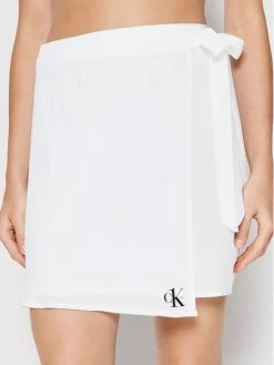 Φτηνός ⌛ Calvin Klein Swimwear Γυναίκες Φούστα Mini KW0KW01787 Λευκό Regular Fit 🛒