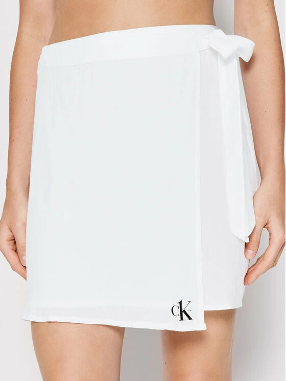 Φτηνός ⌛ Calvin Klein Swimwear Γυναίκες Φούστα Mini KW0KW01787 Λευκό Regular Fit 🛒 1 Φτηνός ⌛ Calvin Klein Swimwear Γυναίκες Φούστα Mini KW0KW01787 Λευκό Regular Fit 🛒